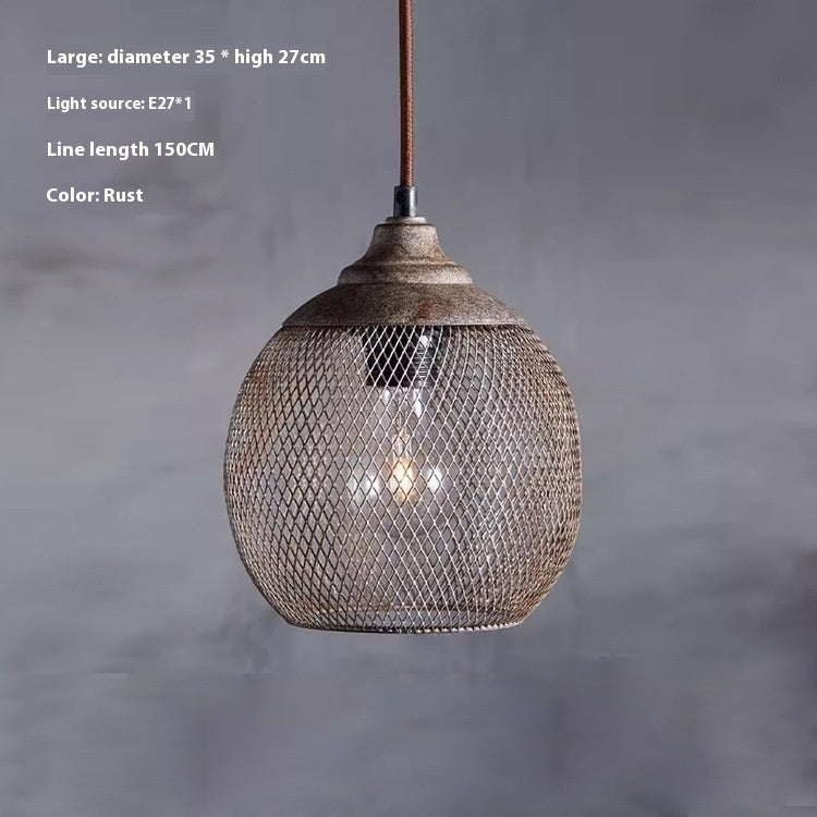 Retro Industrial Style Iron Iron Net Chandelier