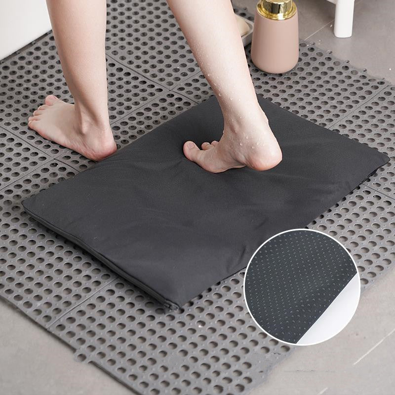 Diatomite soft foot pad absorbent quick drying antiskid bathroom mat
