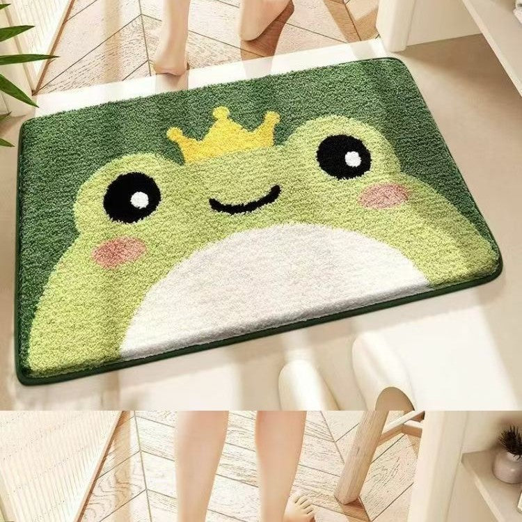 Cute Absorbent Bathroom Bedroom Toilet Faux Lambswool Foot Mat