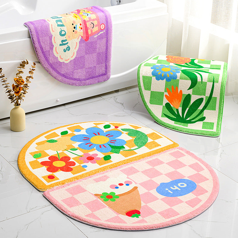 Absorbent Bathroom Nonslip Mat Door Foot Pad Toilet Entry Door Home Mat