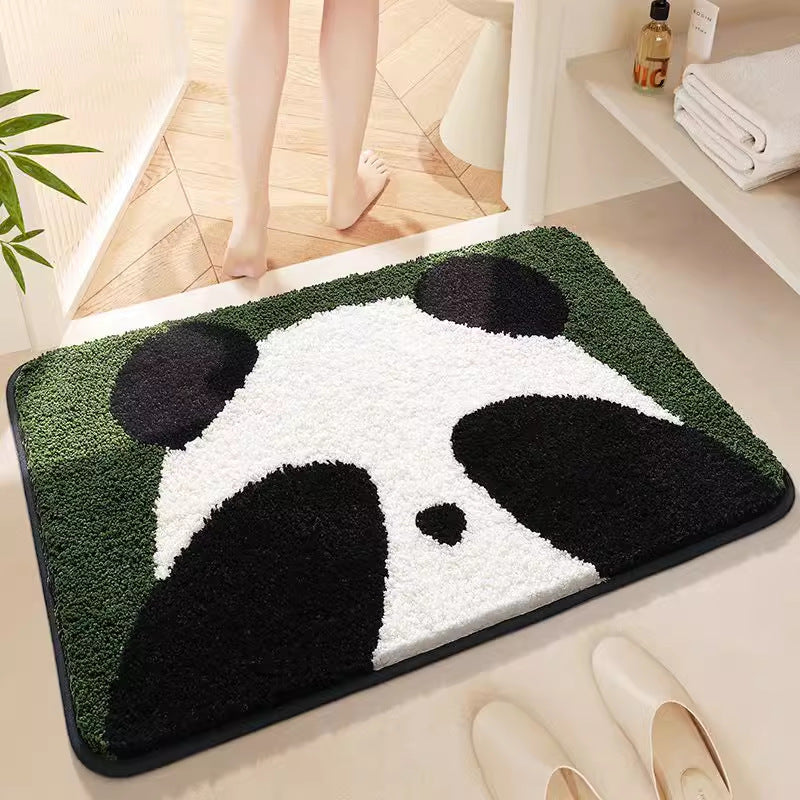 Cute Absorbent Bathroom Bedroom Toilet Faux Lambswool Foot Mat
