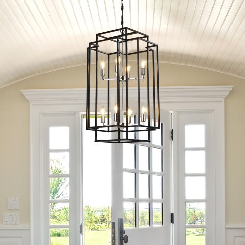 8 Lantern Tiered Chandeliers, Industrial Farmhouse Chandeliers Unavailable Platforms- Temu