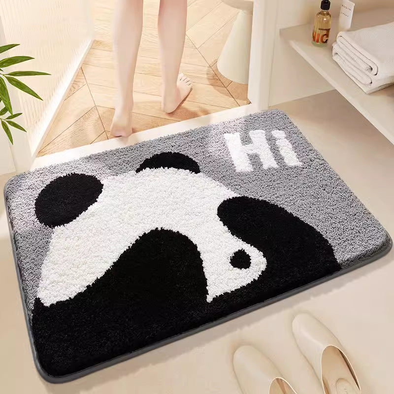 Cute Absorbent Bathroom Bedroom Toilet Faux Lambswool Foot Mat