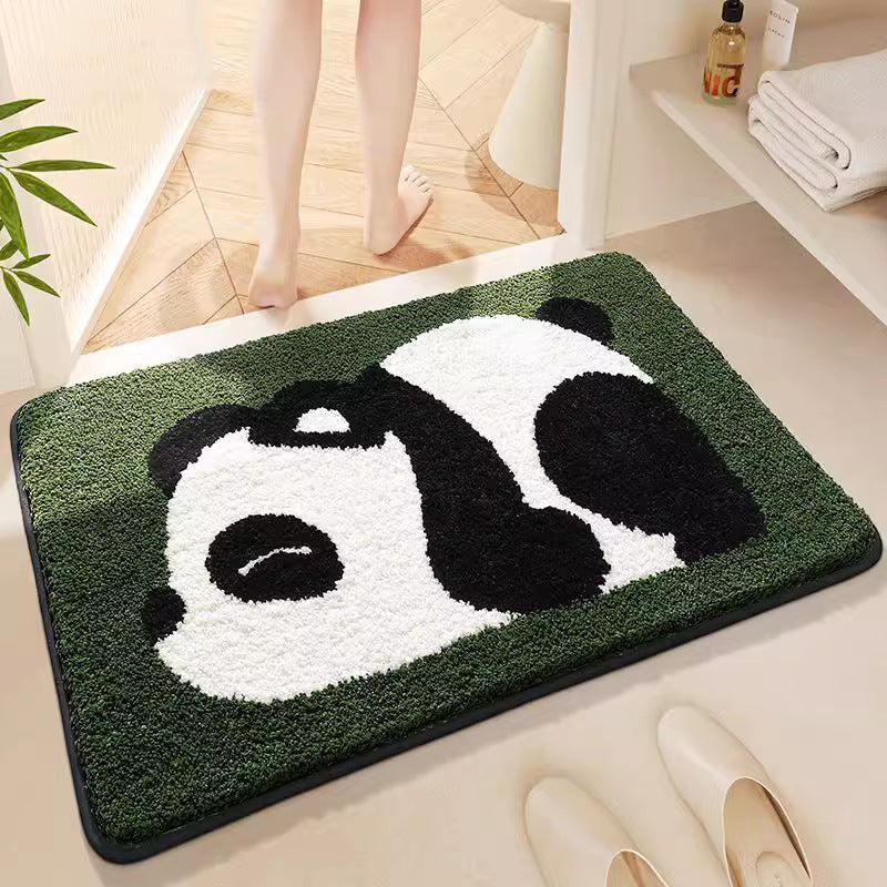Cute Absorbent Bathroom Bedroom Toilet Faux Lambswool Foot Mat