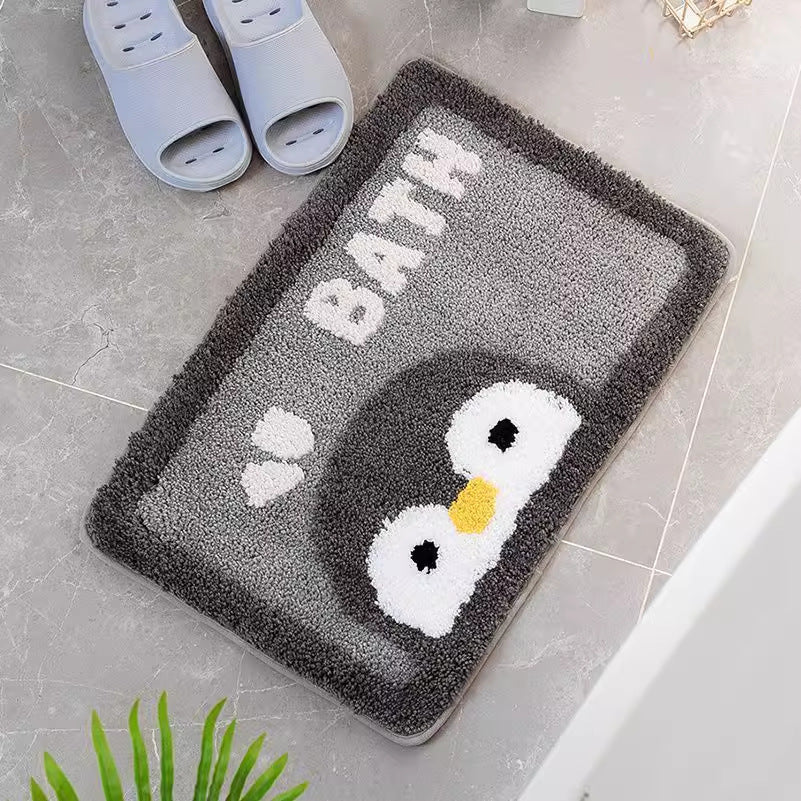 Cute Absorbent Bathroom Bedroom Toilet Faux Lambswool Foot Mat